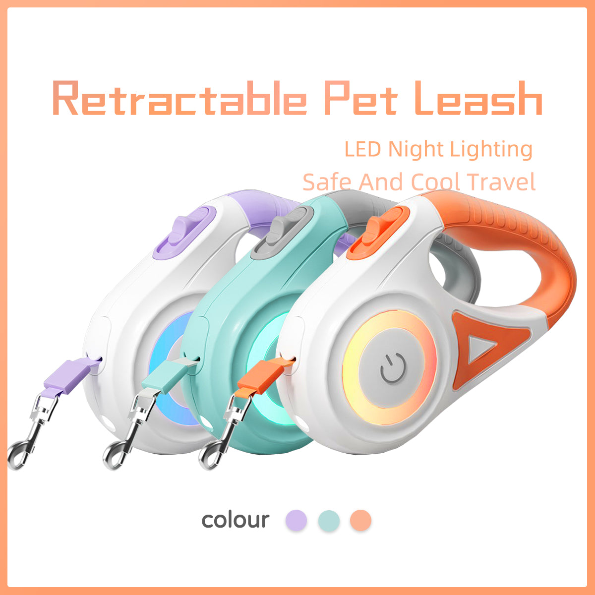 LED Retractable Leash
