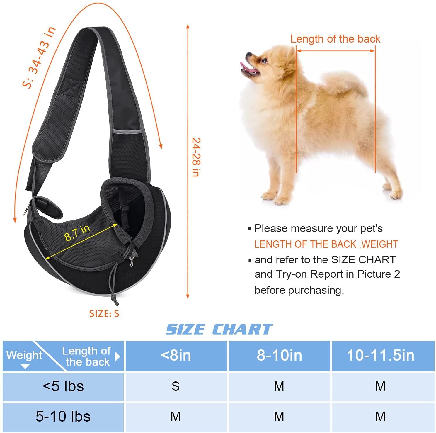 Pet Shoulder Sling Bag